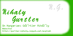 mihaly gurtler business card